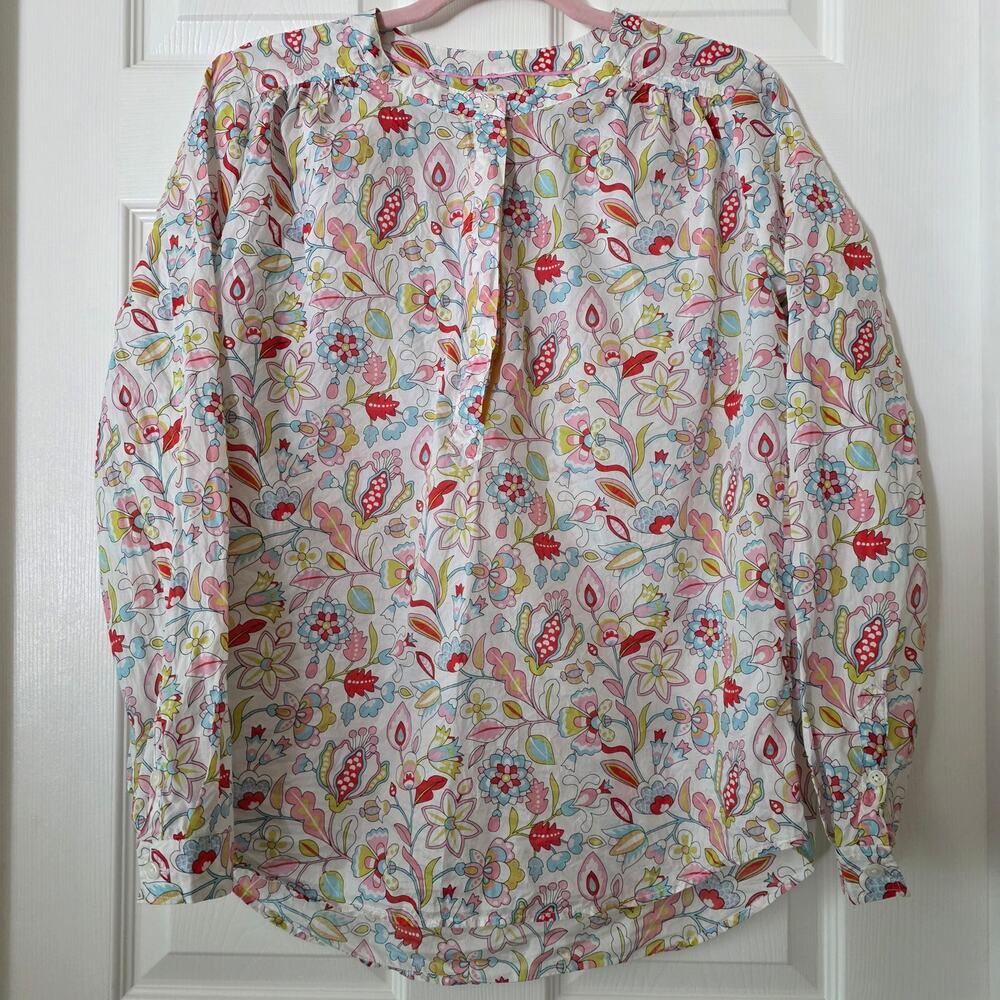 BODEN Relaxed Popover Cotton Blouse Shirt Women's Size 2